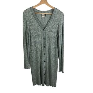 Akemi +‎ Kin Anthropologie Sweater Cardigan Long Duster Women's sz Small Green